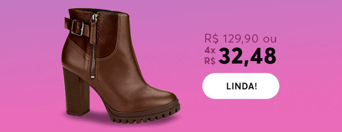 Bota Dakota Salto Bloco Marrom
