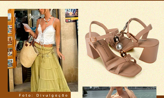 Sandália Dakota de Salto Bloco Marrom