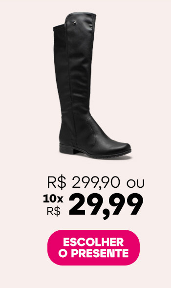 Bota Dakota de Cano Longo Preta